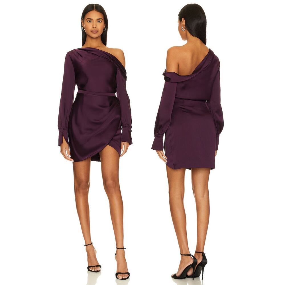 Jonathan Simkhai Cameron Dress Draped Cold Shoulder Party Statement Cocktail 6